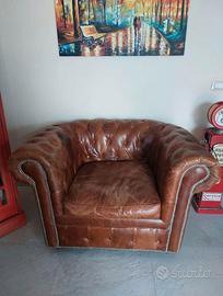 Poltrona cuoio Chesterfield