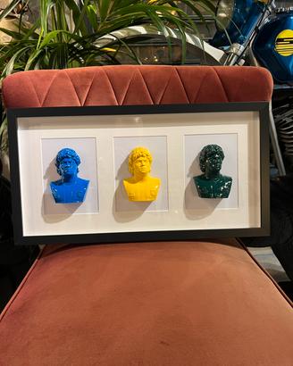 Quadro Maradona tris tridimensionale