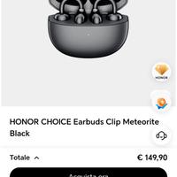 Honor choice earbuds clip NUOVO