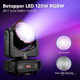 4 Teste mobili Betopper 120W DMX - Garanzia