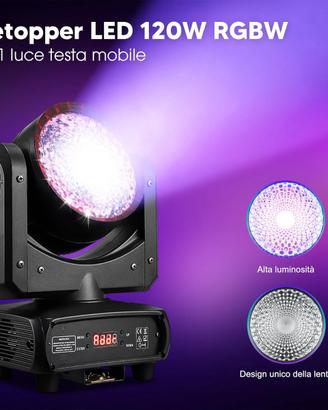 4 Teste mobili Betopper 120W DMX - Garanzia