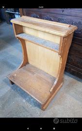 inginocchiatoio antico in legno 
