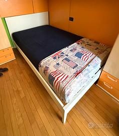 Letto piazza e mezza + materasso