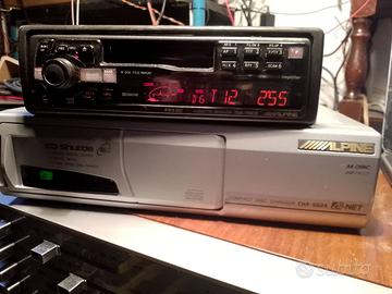 autoradio alpine con caricatore cd funzionante