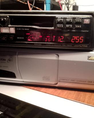 autoradio alpine con caricatore cd funzionante