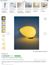 2 Lampade vintage da parete colore giallo