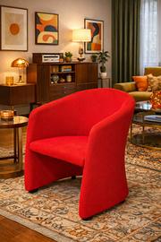 Poltrona design vintage rossa – Amadio Arredamenti