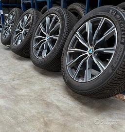 SET 4 CERCHI ORIGINALI BMW X5 X6 CON PNEUMATICI