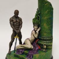 palazzo di medusa miniatura diorama dipinta a mano