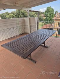 Tavolo e 4 sedie da giardino legno