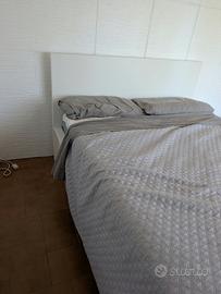 Letto Matrimoniale Contenitore IKEA 160x200 Bianco