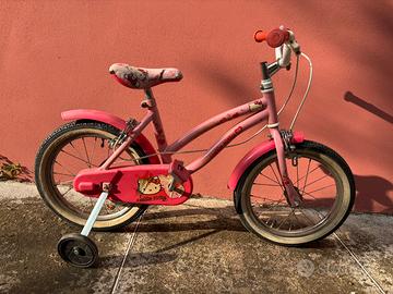 Bicicletta bimba con rotelle rimovibili