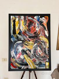 Grande quadro astratto moderno 88x108 cm