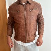 Giubotto uomo marrone 100%pelle