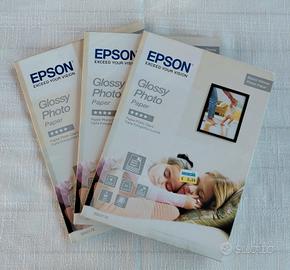 3 Confezioni Carta Fotografica Epson Glossy A4 
