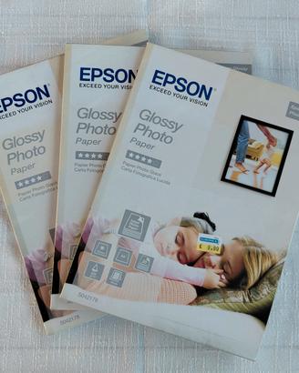 3 Confezioni Carta Fotografica Epson Glossy A4 