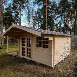CASETTA DI LEGNO ENGLAND1 40mm 405X305x245h + PAV.