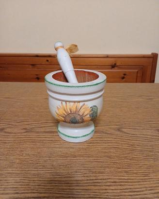 pestello in legno  decoupage 