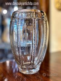 Vaso in cristallo molato Art Déco prima metà  900