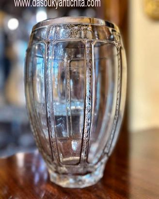 Vaso in cristallo molato Art Déco prima metà  900