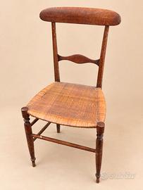Sedia vintage tipo Chiavarina in legno –