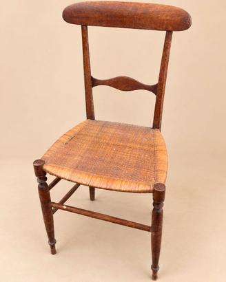 Sedia vintage tipo Chiavarina in legno –