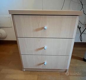 Comodino 3 cassetti