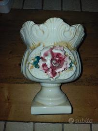 Vaso stile Capodimonte/Bassano anni '60