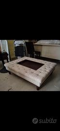 Pouf legno e tessuto