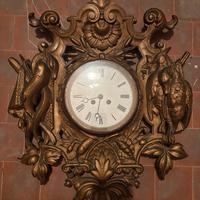 Orologio da muro antico in metallo dorato – funzio