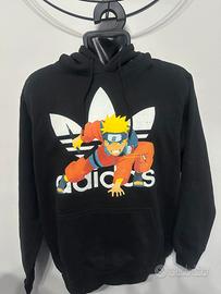 Felpa custom naruto trifoglio nera cappuccio uomo