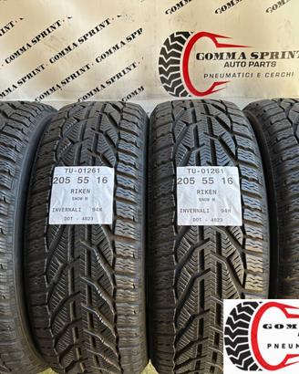 4 PNEUMATICI 205/55 R16 RIKEN INVERNALI SEMINUOVE