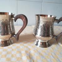 SET 2 boccale classico antico argentato vintage