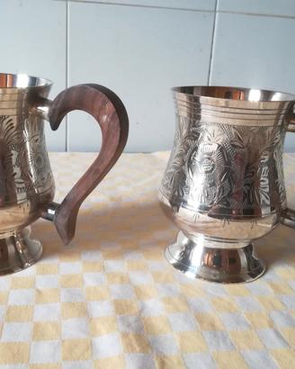 SET 2 boccale classico antico argentato vintage