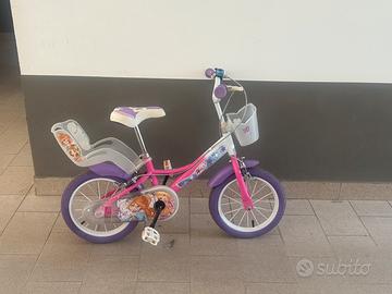 bicicletta bambina 14 pollici come nuova