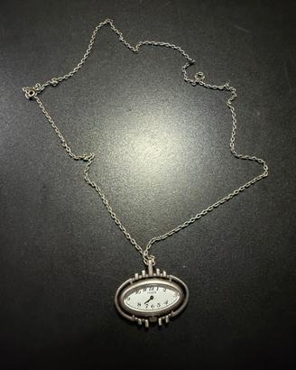 Orologio ciondolo Hosman argento 925 vintage