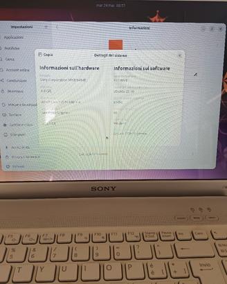 Sony vaio 15" con Linux