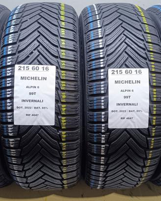 4 GOMME 215 60 16 MICHELIN INV RIF4647
