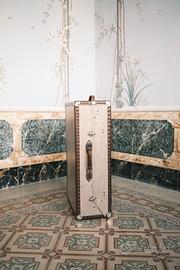 Baule / valigia armadio vintage con appendiabiti