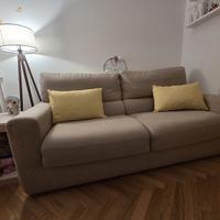 Divano letto Poltronesofà con chaise longue + pouf