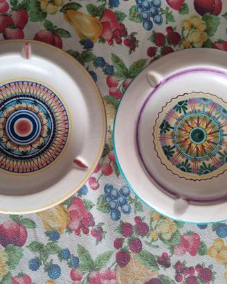 Posacenere in ceramica di Vietri dipinti a mano