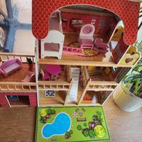 casa in legno e led per bambina 