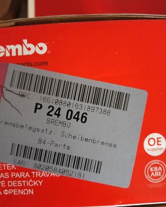 Pastiglie Freno Anteriori BREMBO P 24 046