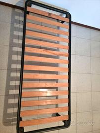 2 reti singole letto con doghe in legno