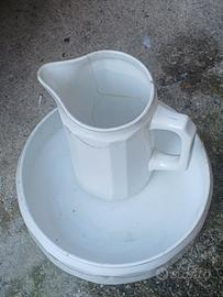 catino e brocca ceramica Laveno