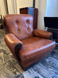 Poltrona in pelle anni ‘70