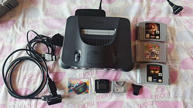 LOTTO - CONSOLLE NINTENDO 64 + GIOCHI + ACCESSORI