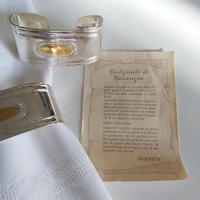 Allaccia tovaglioli rivestiti in argento e oro 24k