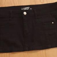 Gonna pantalone in denim nero Calliope Jeans tg.L 