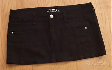 Gonna pantalone in denim nero Calliope Jeans tg.L 